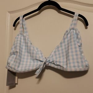 NWT Alpine Butterfly Dolly Bikini Top Gingham 2X